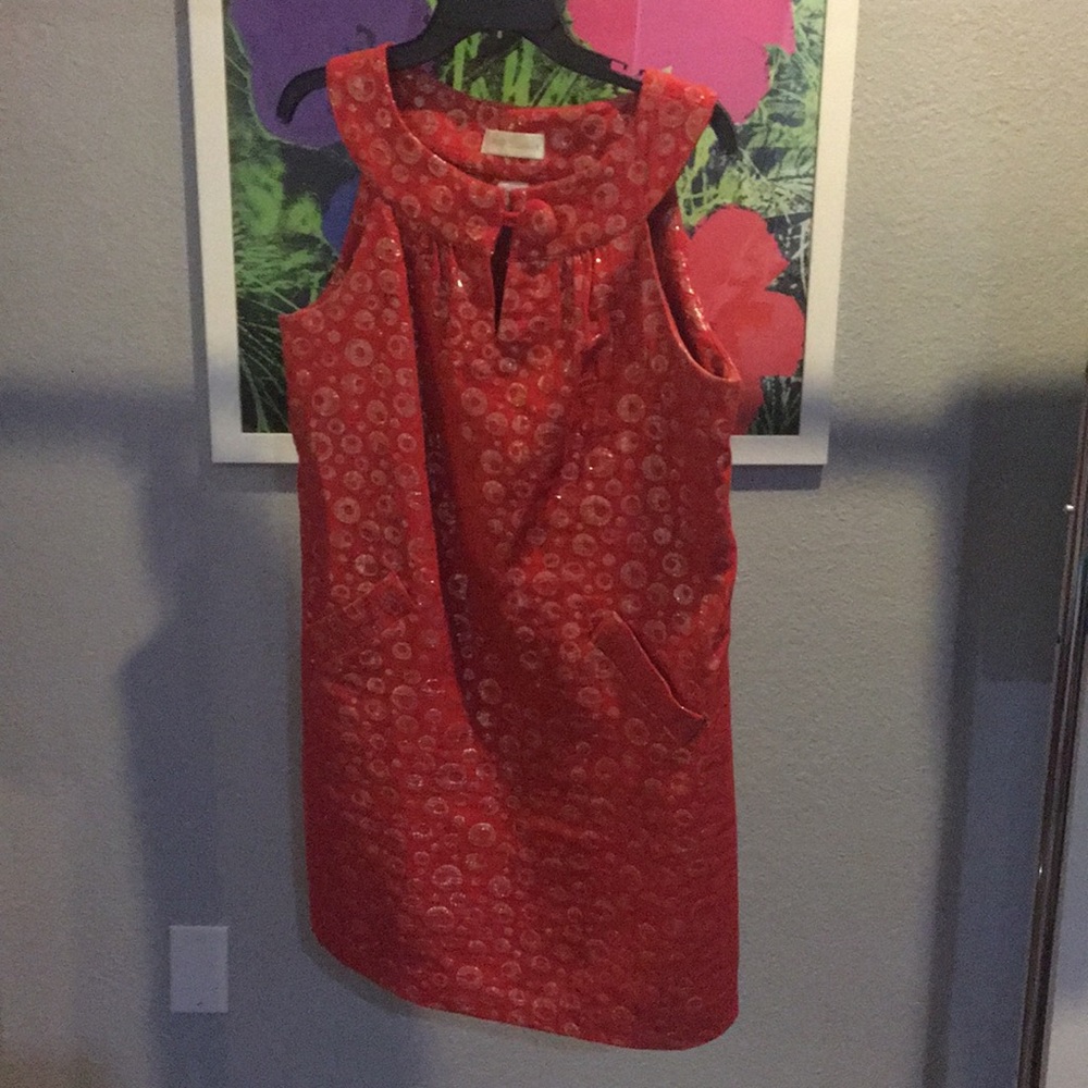BB Dakota Red & Gold Dress